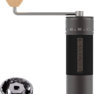 Thijox - Handmatige Koffiemolen KINGrinder K7 - RVS Maalschijf met Rechte Handgreep - Perfect voor Pour-Over, French Press en AeroPress - Nauwkeurige