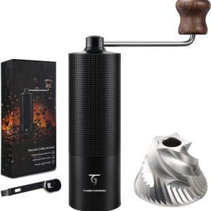 Thijox - Handmatige Koffiemolen met Roestvrijstalen Conische Braam, Aluminium Shell, Verstelbare Instellingen voor Overgieten en Cold Brew - Koffie Re