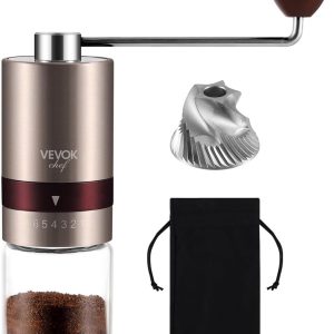 Thijox - Handmatige Koffiemolen voor Koffiebonen - Instelbare Grofheid voor Espresso tot French Press - Roestvrijstalen Maalsteen - Ideaal voor Thuis,