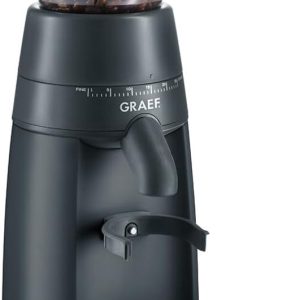 Thijox - Koffiemolen Roestvrij Staal Zwart, Fijn en Grof Malen voor Espresso, Filterkoffie en French Press, 128 Watt Vermogen, Perfect voor Thuis en K