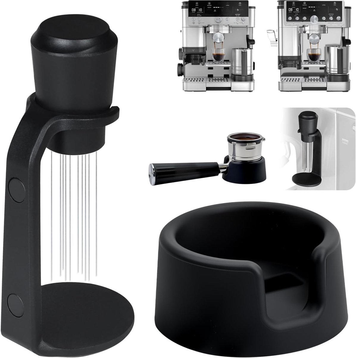 Thijox - WDT-gereedschap & Portafilterhouder voor Ninja espressomachine - Accessoires voor ES601 & ES701 - Professioneel Barista Gereedschap - Ideaal