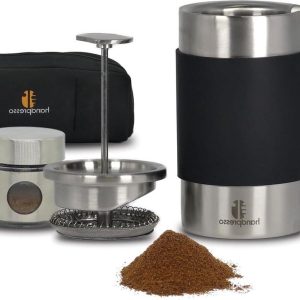 Travel Press - Draagbare Espressomachine van Handpresso stainless steel press