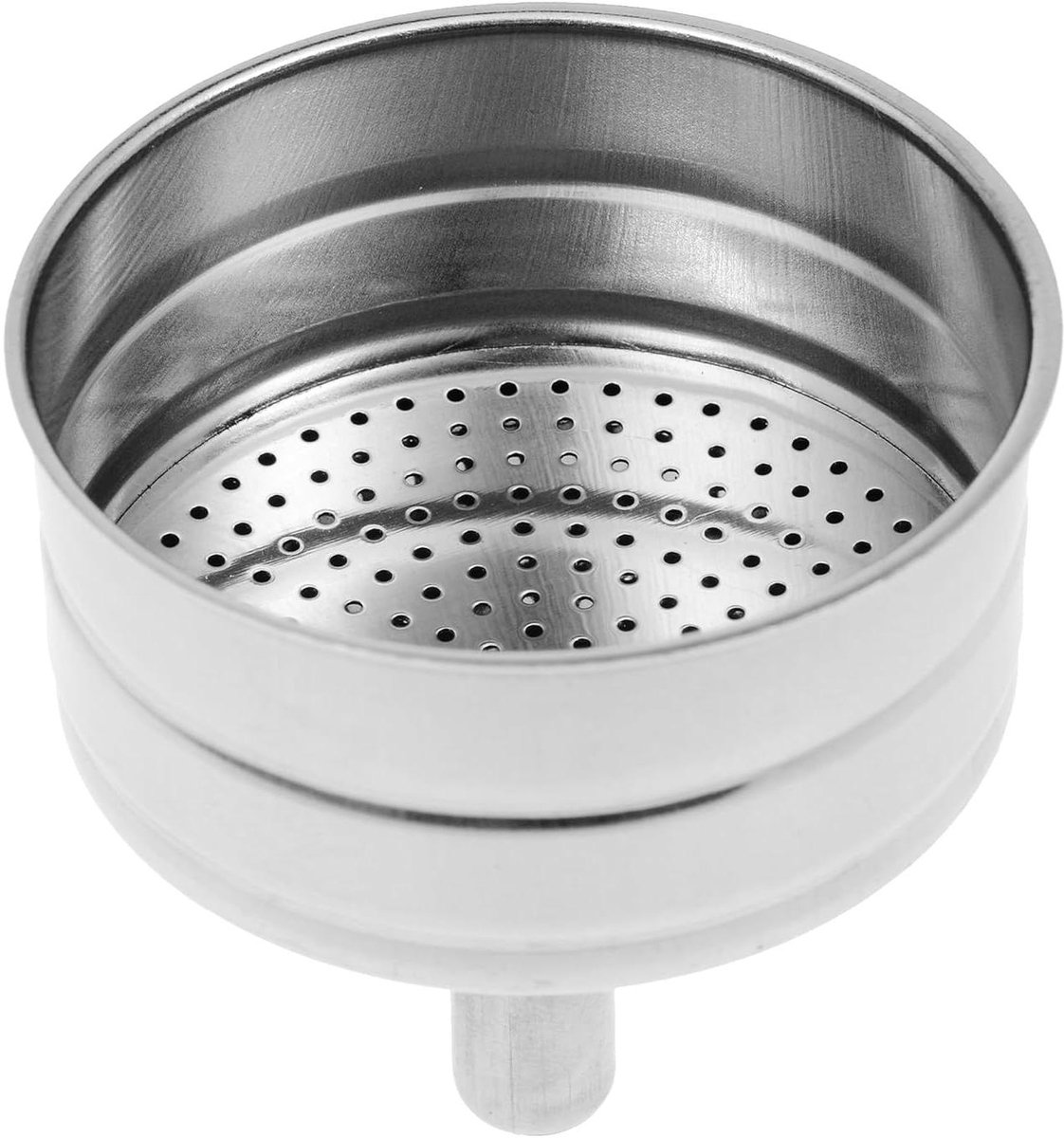 Trechterinzetstuk Espressomachine - Koffiefilter Inzet - Espresso Maken - Roestvrij Staal - 6 Kopjes - Zilver