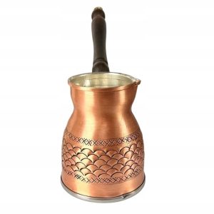 Turkse koperen koffiepot (Cezve) - Handgemaakt, 400 ml, inductie