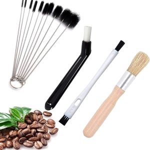 Uitgebreide Set Reinigingsborstels voor Koffieapparatuur en Keukenbenodigdheden