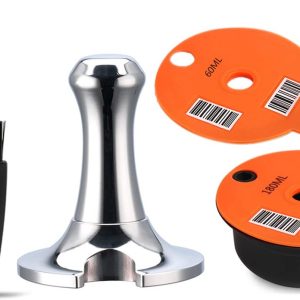 Unyqoos® Herbruikbare Koffiecapsule Set voor Tassimo met Tamper en Reservedeksel