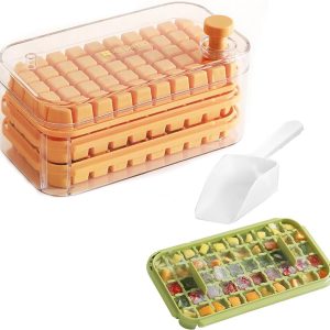 VHV - IJsblokjesvorm - PP-kunststof grappige novelty-vorm 50 stuks - met deksel - voor whisky, cocktails, ijskoffie en feestjes