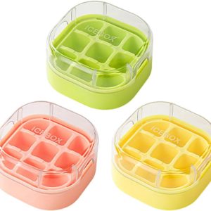 VHV - IJsblokjesvorm - PVC-coating katvorm 9 vakken - met deksel, makkelijk lossen, stapelbaar - voor whisky, cocktails, ijskoffie en feestjes