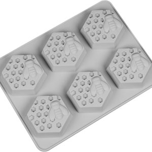 VHV - IJsblokjesvorm - siliconen honingraatvorm - voor koelen en bewaren - voor whisky, cocktails, ijskoffie en feestjes