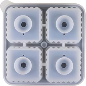 VHV - IJsblokjesvorm - siliconen vierkante vorm 4 vakken - makkelijk lossen, morsvrij vullen - voor whisky, cocktails, ijskoffie en feestjes
