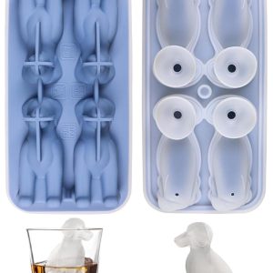 VHV - IJsblokjesvorm - siliconen vierkante vorm 4 vakken - met deksel - voor whisky, cocktails, ijskoffie en feestjes