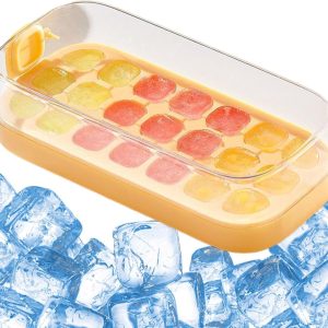 VHV - IJsblokjesvorm - vierkante vorm 21 vakken - met deksel, makkelijk lossen - voor whisky, cocktails, ijskoffie en feestjes