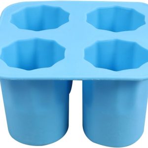 VHV - IJsblokjesvorm - voedselveilige siliconen shotglasvorm 4 cup-compartimenten - 4 cup - voor whisky, cocktails, ijskoffie en feestjes