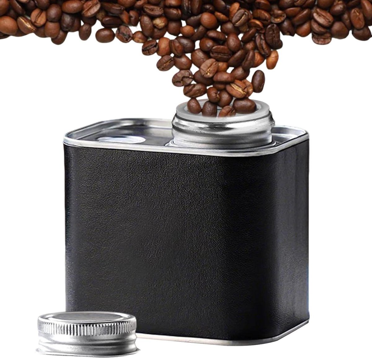 Vacuüm Koffiebus - Bewaarbus Versheid - Koffiebonen Bewaren - Eenzijdig Ontgassingsventiel - 300 ml - Zwart