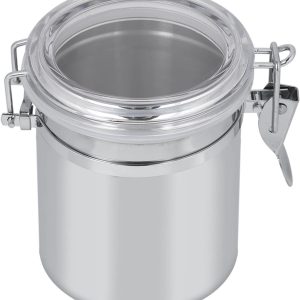 Veiyi Roestvrijstalen koffieblik luchtdicht, koffieblik gemalen koffie, 10 x 11 cm koffieblik, koffiecontainer voor suiker, thee, melkpoeder