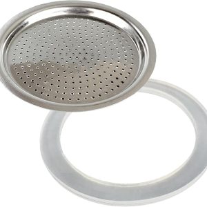 Vervangingsfilter voor espressomachine, roestvrij staal, 2, 4, 6, 9 kopjes - reserveonderdeel - filter incl. afdichting (2 kopjes (100 ml))