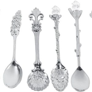 Vintage stijl metalen koffielepel vork kit bar schattige snacks voor keuken fruit koffie accessoires gesneden servies