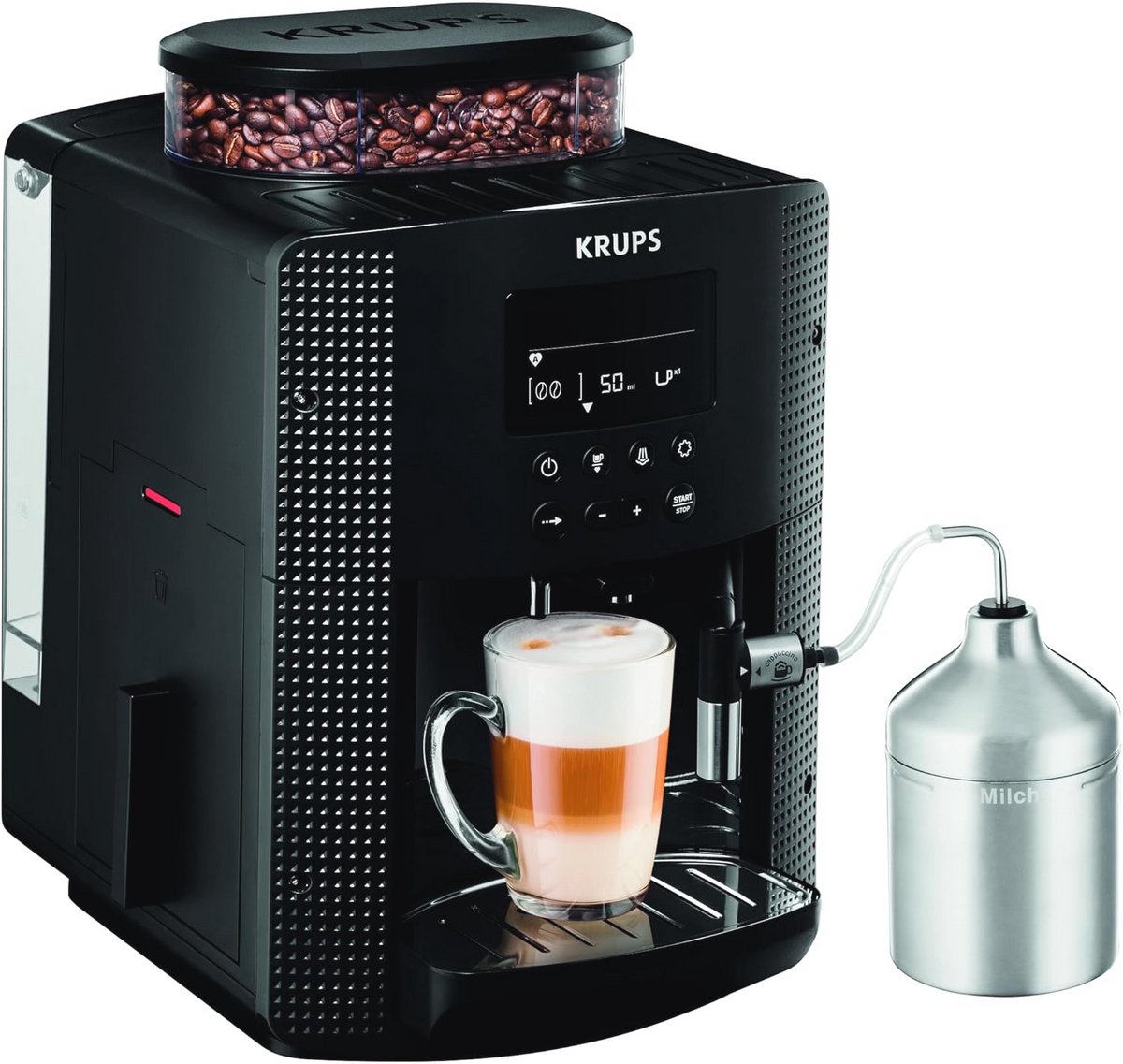 Volautomatische espressomachine met LCD display - Compact ontwerp, grote watertank en bonencontainer