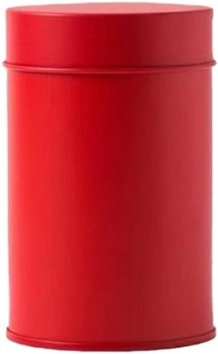 Voorraadbus Set - Theeblikken - Keuken Opbergen - Dubbel Deksel - 2 Maten - Rood