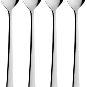 Windsor Carded 4-delige latte/soda lepel set 4SOSWDR/C, 18/0 roestvrij staal, zwart