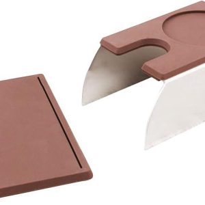 Zwart verdikte roestvrij staal anti-roest elastische duurzame koffiestamper - herbruikbare koffiepad basis standaard rek voor thuis, winkel en restaurant - koffiebar koffie rek