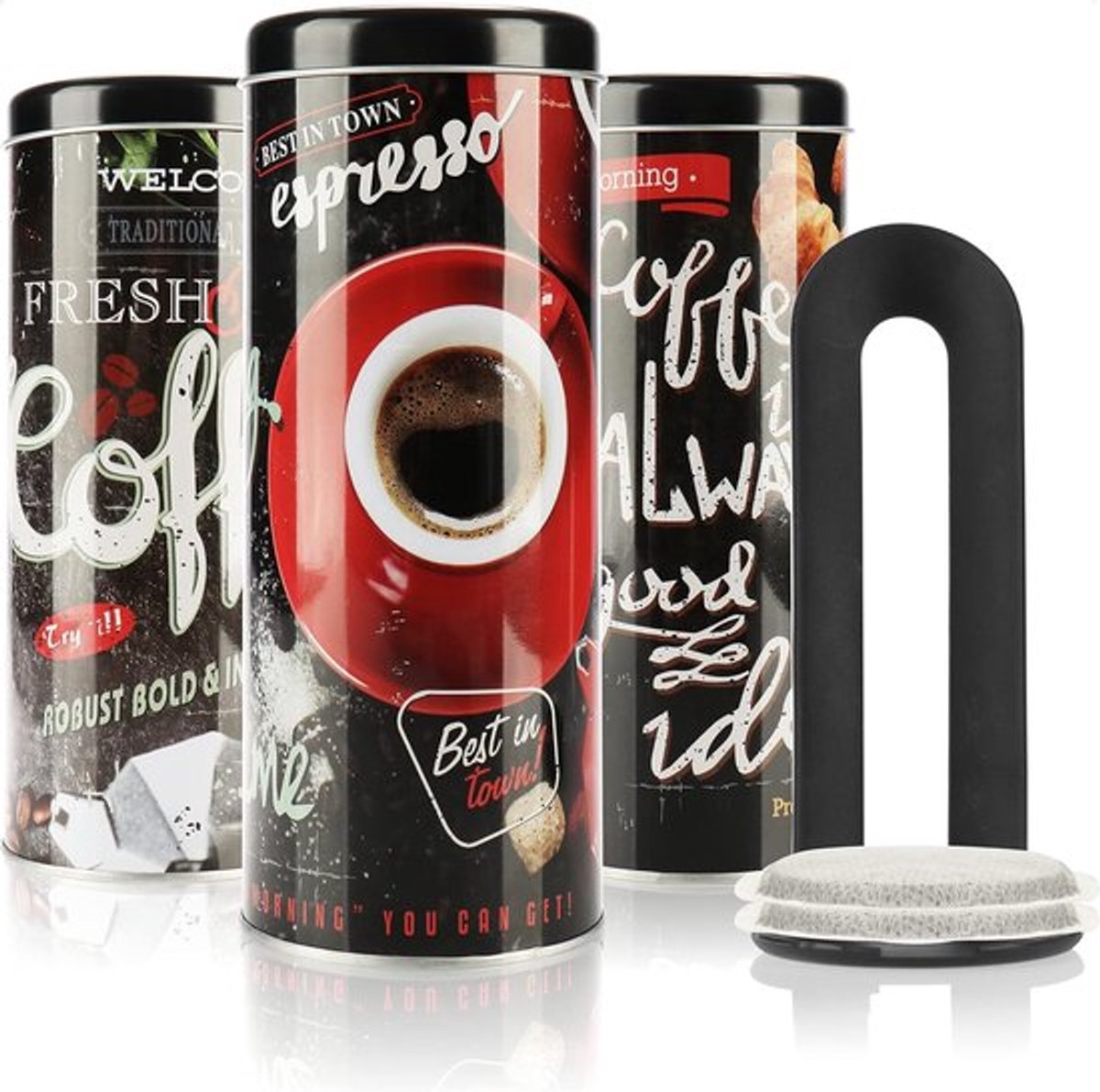 bewaarbussen voor koffiepads, 3 stuks