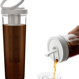 carmdering - Koude Brew Koffiezetapparaat - Draagbare Ijskoffie Maker - Thee Brewer Fles - Lekkagevrij Systeem - Afneembaar Fijn Maasfilter - Duurzaam En Lichtgewicht - Ideaal Voor Camping En Reizen - 1 Stuk