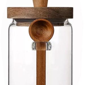 longziming -Koffiebonenpot - Koffieopslagbus - Glazen Bewaarbus - Luchtdichte Afsluiting - Transparant Design Met Ergonomische Greep - Ideaal Voor Kleine Keukens En Kantoren - 1 Stuk