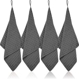 longziming -Mikrofaserdoeken - Reinigingsdoeken - Professionele Doekenset - Kleurcodering Voor Hygiëne - Zacht Microvezel Materiaal - Ideaal Voor Espressomachines En Keukens - 4 Stuks