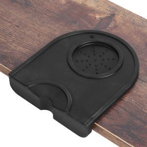 tampermat, 12,5 x 14 cm, siliconen koffiepad, onderlegger, siliconen espresso tamping hoek voor barista-gereedschap, thuis, keuken, bar, café (zwart)